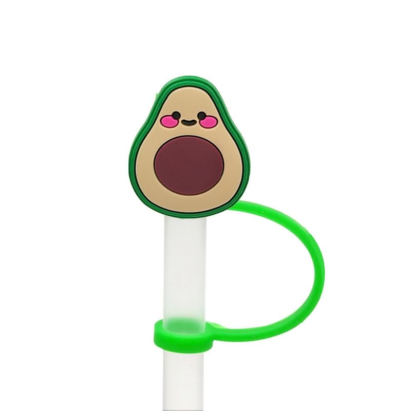 Yellow Lemon Straw Cap, 8mm, Cute Silicone Straw Covers Cap for Stanley Cup, Dust-Proof Drinking Straw Reusable Straw Tips Lids Drinking Straw Dispensers (HD579)