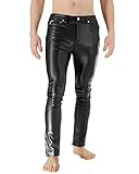Bockle® F-Skinnyleather Pants Men Imitation Faux Leatherette Tube Skinny Slim Fit Man- Size: W29/L30 Black, Black, Medium Bockle® F-Skinnyleather Pants Men Imitation Faux Leatherette Tube Skinny Slim Fit Man- Size: W29/L30 Black, Black, Medium