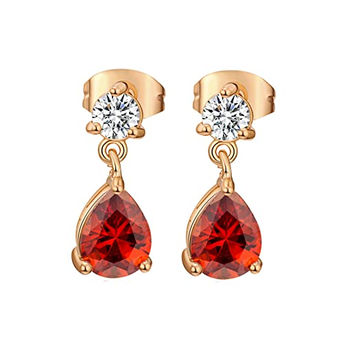 Boucles d'oreilles en or jaune 9k : l'excellence des gouttes d'eau rondes pendantes