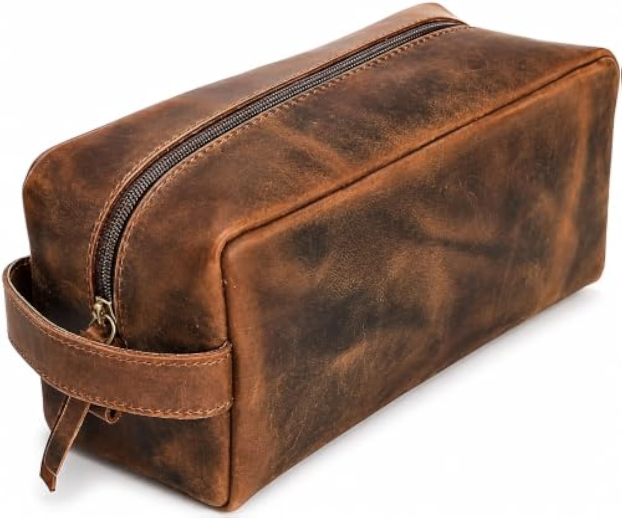 Premium Genuine Leather Toiletry Bag, Classy Dopp Kit