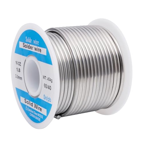 Image of 60 /40 3mm Solder Wire Solid Core 454g /1LB for Stained Glass