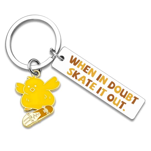 AOBIURV Inspirational Gifts for Women Men Skateboard Keychain Gifts for...