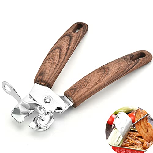 Bestonzon Picnic Comfort With For Practical Home Portable Kitchen Opener Tin Jar Can Stainless Bottle Outdoor Wood Gadget Handle Manual Durable Steel #TOP5