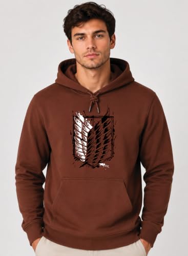 Image of ADRO Mens Abstract Graphic Hoodie | 320 GSM Cotton Poly Fleece | Regular Fit Contemporary Artistic Sweatshirt for Winter & Streetwear