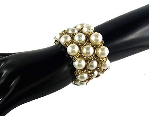 Indian Traditional with Bollywood Style Touch Elegant Pearl Rakhi Golden Bracelet - Set of 2 By Indian Collectible2