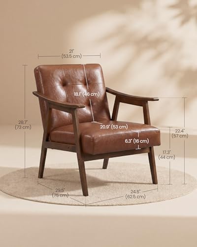 VASAGLE PU Leather Button Tufted Chair