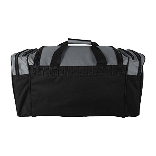 Dalix 20 Inch Sports Duffle Bag with Mesh and Valuables Pockets, Gray