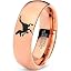 Rose Gold Dome Tungsten