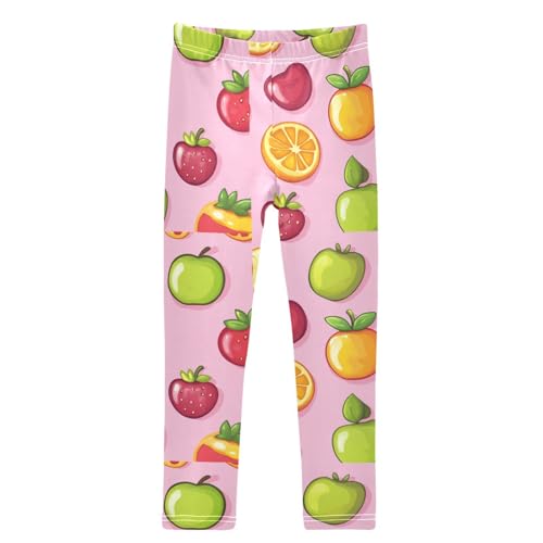 Boccsty Cute Peach Pear Strawberry Gummy Jelly Candy Girls Leggings Kids Yoga Pants Dance Active Tights 4T