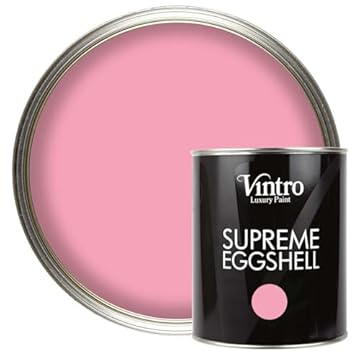 Vintro Paint | Satin Furniture Paint | Pink | Wood | Trim | Metal | Eggshell Finish | 1 Litre (Olivia)