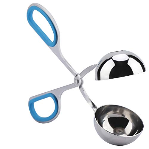 Hominas Pinza per Polpette, Polpette Meatball Maker in Acciaio Inox Cucchiaio Da Carne Antiaderente Attrezzo Utensile per Fare Le Polpette, Blu