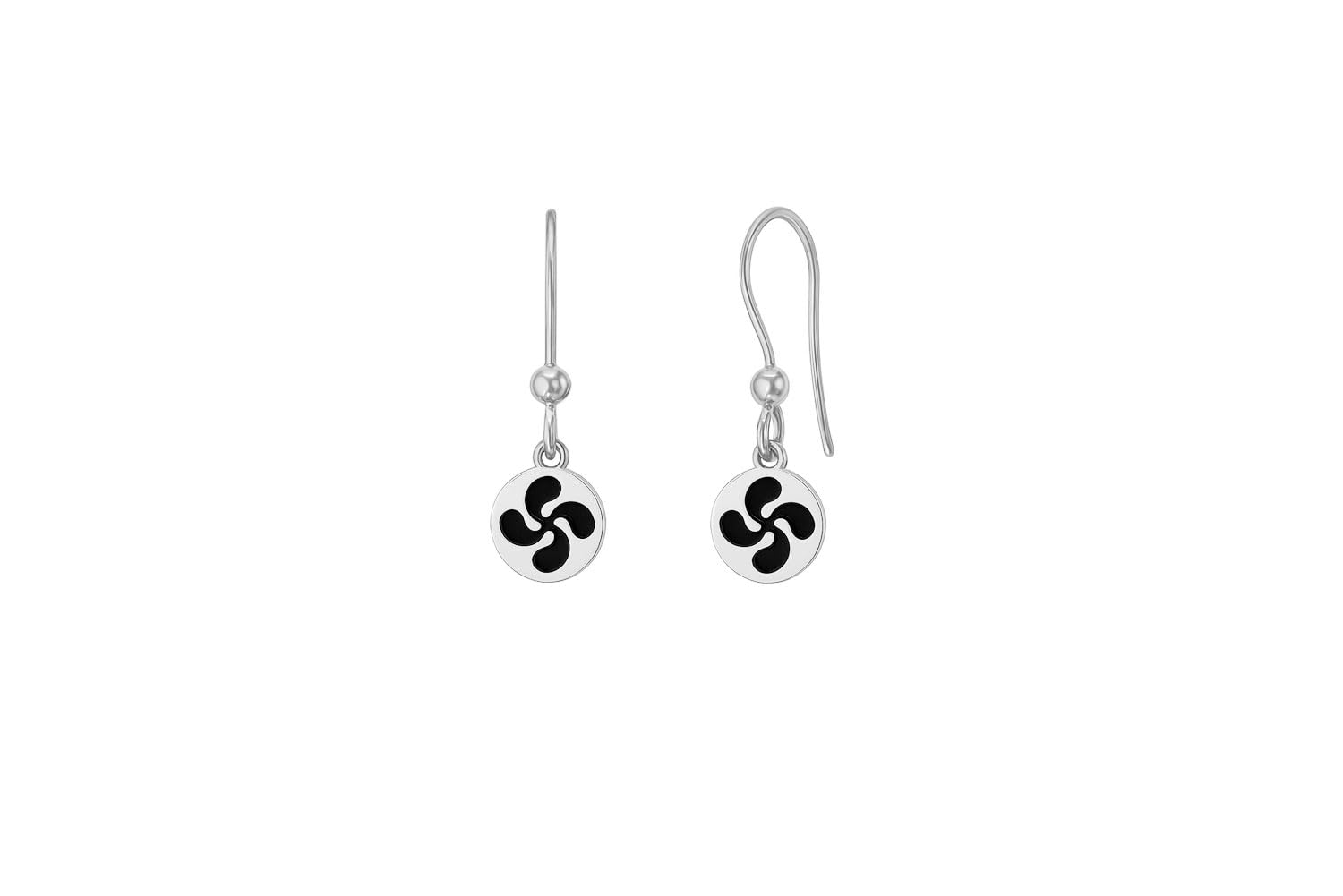 Pendientes Lauburu Plata de Ley 925 y Esmalte