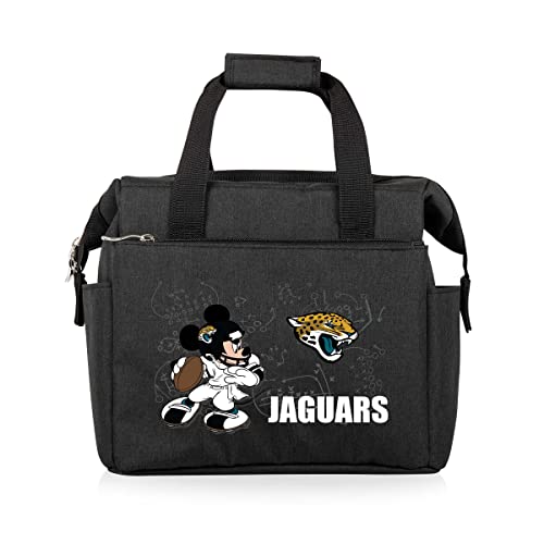 Image of PICNIC TIME NFL Mickey Mouse On The Go Lunch Bag - Soft Cooler Lunch Box - Insulated Lunch Bag, (Black)
