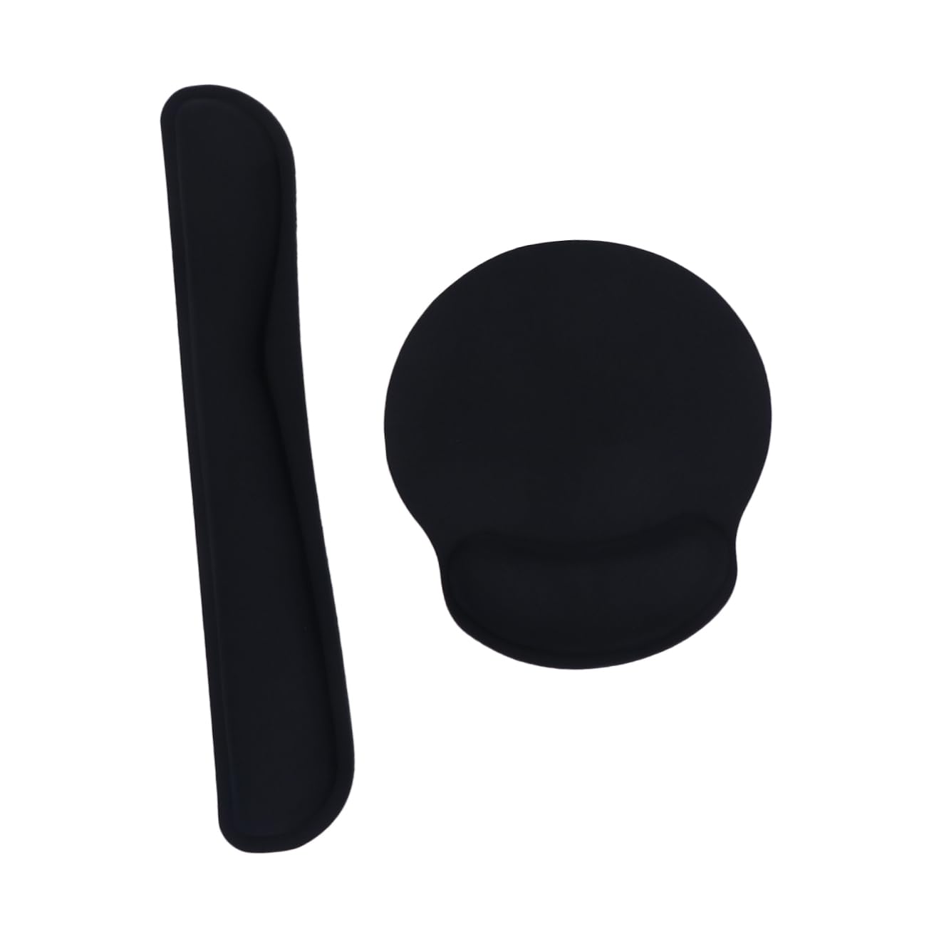 NUOBESTY 2sätze Ergonomisches Handgelenkstütz-set Aus Memory-schaum Teiliges Mauspad Und Tastatur-handauflage Rutschfest Elastisch Für Büro Und Gaming Schwarz