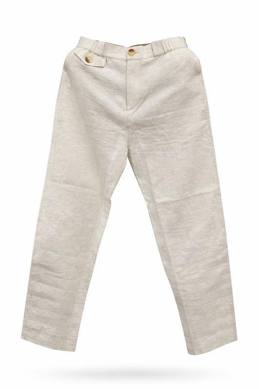 Image of Men's Linen Blend Cord Set Loungewear | Lightweight Breathable Summer Co-ord Set | Relaxed Fit Shirt & Elastic Waist Pants | Comfortable Travel, Beach & Casual Lounge Wear| S-2XL |