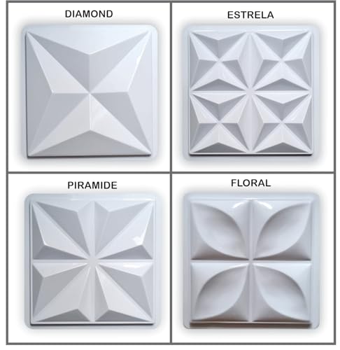 Kit 4 Forma 3d Molde Placa para Gesso 30x30 Pronta Entrega 1.5mm