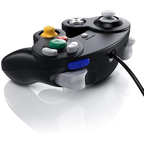 CSL - Nintendo Gamecube Gamepad Controller - Nintendo Wii Wii U Gamepad - Vibrationseffekt - schwarz Cover