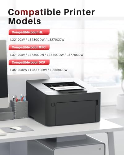 Pack de 4 toners TN-243CMYK compatibles pour Brother MFC-L3750CDW - 2
