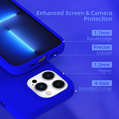 Coque silicone iPhone 13 Pro Max souple anti-rayure bleu