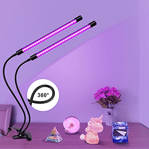 inShareplus LED UV Light Dual Head with USB, 395nm-405nm Dimmable UV Light with Clip, Glow in The Dark, 20W Black Lamp for Party, Stage, Glue Curing Resin Paint, Collection, Aquarium by inShareplus - Image 5