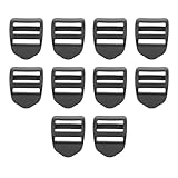 Abaodam Hebillas de Plástico Ajustables para Correa de Mochila y Equipaje 25 Mm, 10 Unidades, Hebilla de Repuesto para Manualidades y Accesorios de Viaje