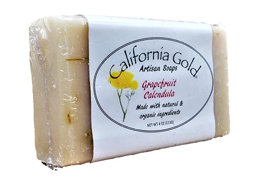 Natural and Organic Grapefruit Calendula Bar Soap 1-4 oz. bar