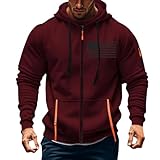Sweat à capuche pour homme, style drapeau américain américain, coupe ample, poches à cordon de serrage, sweat à capuche imprimé, manches longues, décontracté, confortable, polyester, léger, tendance