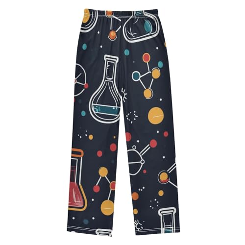 ZZXXB Chemistry Experiment Print Boys Long Pants Soft Trousers Elastic Waist Kids Lounge Bottoms with Pockets S-XL2