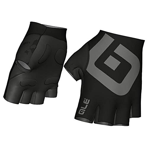 Alé Cycling - Guanti da ciclismo estivi unisex, taglia XL, colore: nero/grigio