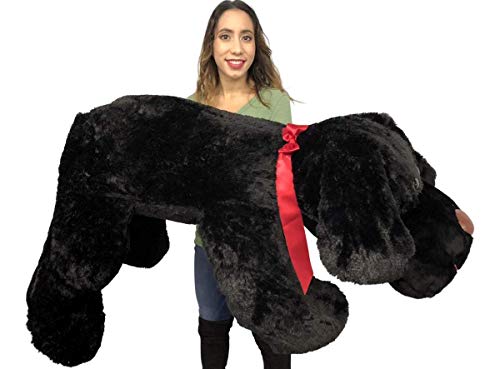 Image of Giant Sleeping Dog 48 Inch | Soft Toy for Girls | Cute & Plush Stuffed Animal | 4 Feet Large Sleeping Dog Teddy Bear for Birthday, Gift & Home Decor (4 Feet Black)