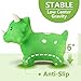 iPlay, iLearn Bouncy Pals Dinosaur Hopper Toy 2 Year Old Boy, Toddler Plush Bounce Animals, Ride on Bouncing Triceratops for Kids, Outdoor Hopping Horse Bouncer, Cool Birthday Gifts 3 4 5 6 Yr Girls