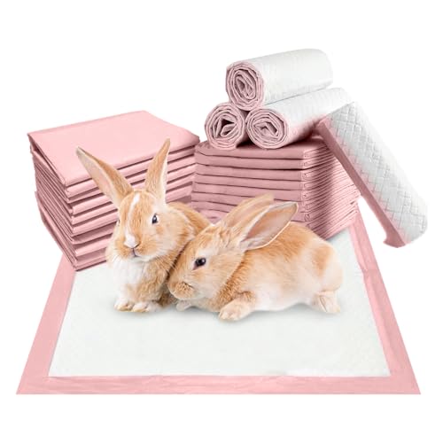 Tfwadmx Rabbit Pee Pads 30 Pcs 18 13 Disposable Cage Liners Leak-Proof Super Absorbent Potty Training Pad for Puppy Guinea Pigs Hedgehog Hamsters Chinchillas Cats and Other Small Animals