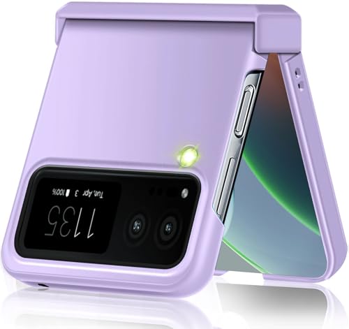 Coque Moto Razr 2023 antichoc avec protection charnière charnière intégrée en PC rigide violet