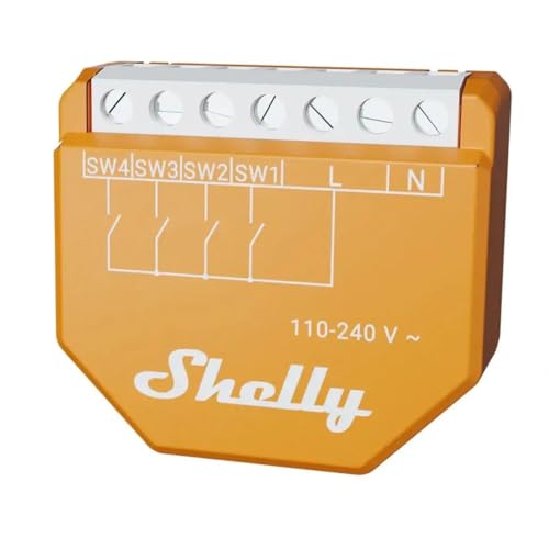 Shelly Wave i4 LR - Controlador de entrada inteligente Z-Wave de largo alcance, 4 entradas, control de escena y automatización