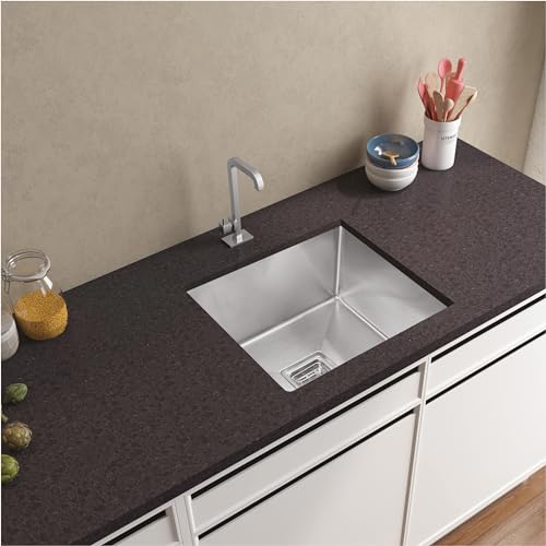 Image of HAND MADE KITCHEN SINK, 21X18X9, SS 204 /0.8MM, MATT FINISH, STAINLESS STEEL, INDIAN MADE