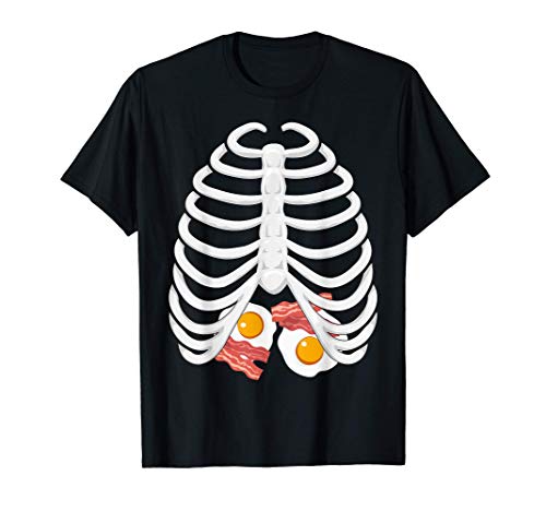 Disfraz de Halloween de la caja de costillas de tocino Camiseta