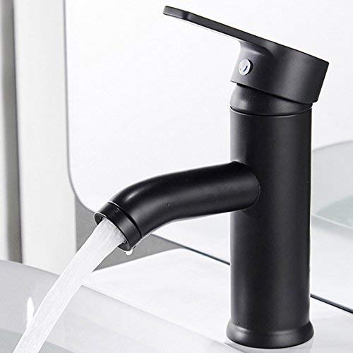 Mitigeur de cuisine noir mat rotatif en acier inoxydable pour un évier moderne et chic