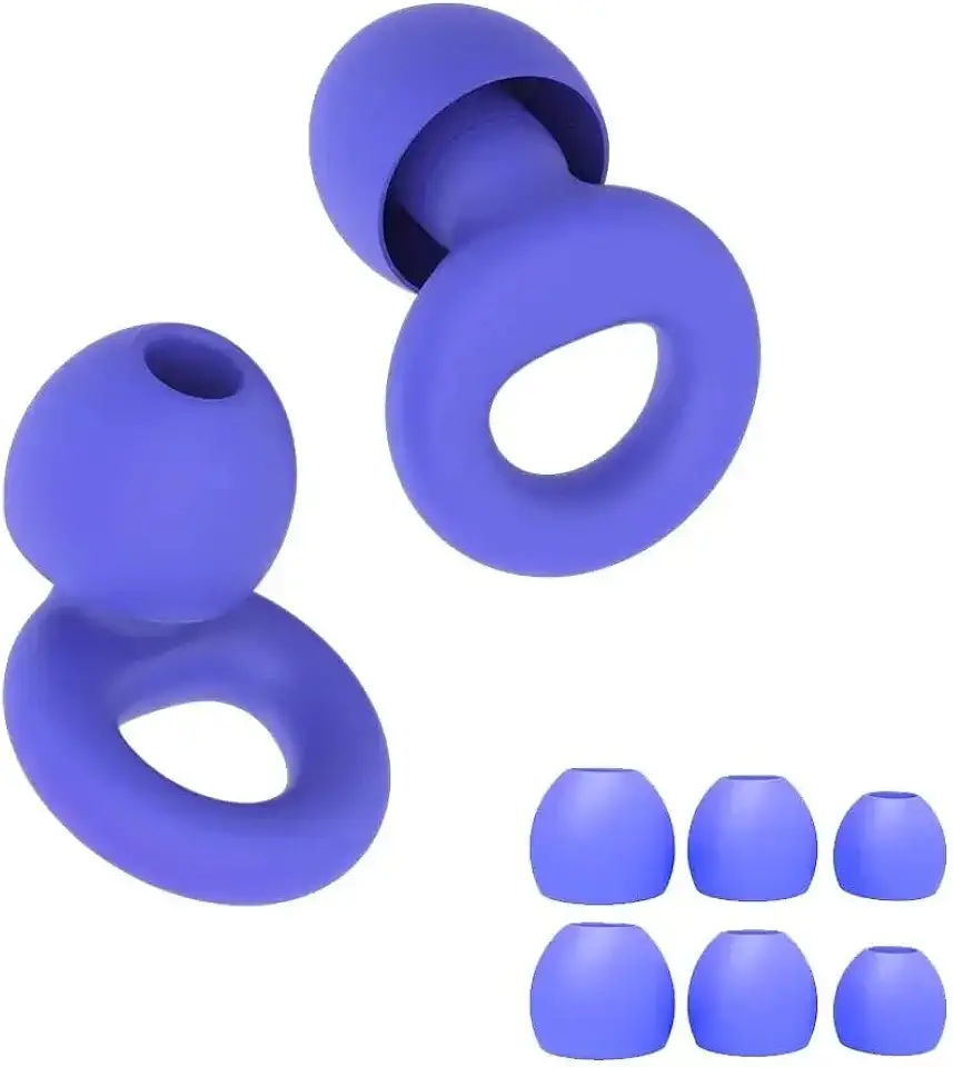 Abafador de Ruídos Macio Para Autismo e Dormir Tampão De Ouvido Protetor Auricular - 4 Tamanhos Silicone Reutilizável Circular Premium (Azul, Tamanho único)