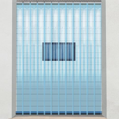 MJYDKBZ Kit di strisce per tende e porte in PVC trasparente,Tende Elastiche Industriali per chiusura porte in industria alimentare, celle frigo, macellerie, magazzini e stalle