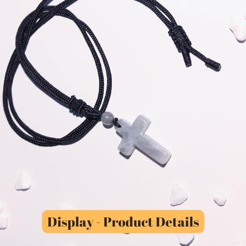 Image of XIANNVXI Healing Crystal Necklace for Men Jewelry Gift | Adjustable Black Rope Natural Gemstone Pendant