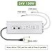 LED Driver 150 Watts 24V DC Low Voltage Transformer， Waterproof IP67 LED Power Supply, Adapter with 3-Prong Plug 3.3 Feet Cable for Any 24V DC led Lights, Computer Project, Outdoor Light