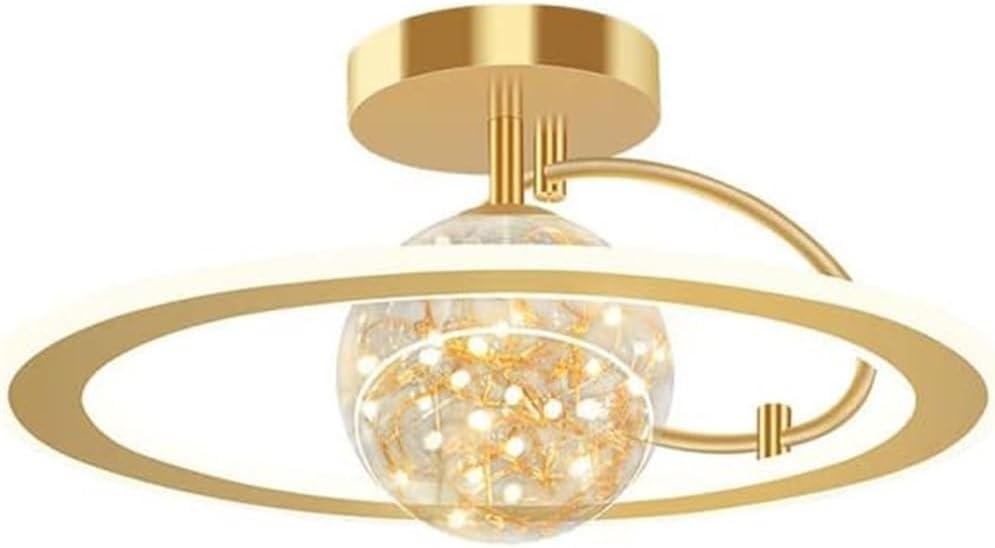 Plafonnier de style européen robuste lampe LED 3 couleurs variable luminaire chambre