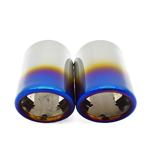 Silenciador de punta para escape de coche VW Passat B7 CC 2011-2014, cubiertas azules, 2 piezas