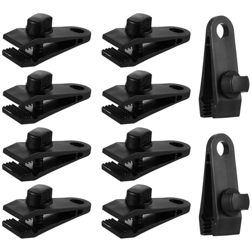 10 Pcs Pince Clips de Fixation pour Bâche, Pince pour Bache, Clips pour Tente universelles, Pinces pour Tente, camping, auvents, banderoles et bâches de tentes