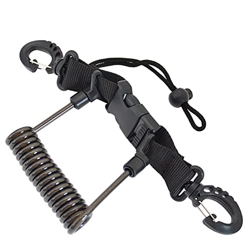 SIUKE cabo espiral Cabo em espiral espiral anti-perda, lanternas, coleira de segurança para mergulho
