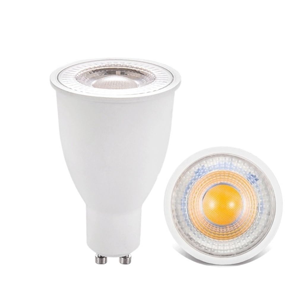 RZL Home Lightings, Pack of 10, LED Spotlight Lamp GU10 8W/10W AC90-265V Plastic + Aluminium No Flicker Bulbs(3000K Warm White,10W)
