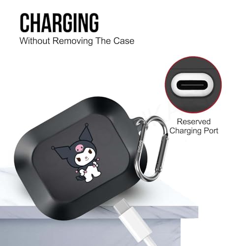 Image of Soft Silicone Case Cover Compatible for Realme Buds Air 8 (Kuromi)
