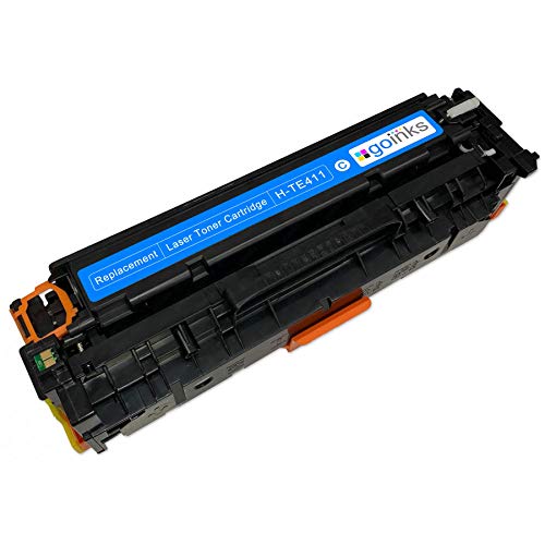 Go Inks 1 Cyan Laser Toner Cartridge to replace HP CE411A (305X) Compatible/non-OEM for use with HP Laserjet Pro 300/400 Color Printers