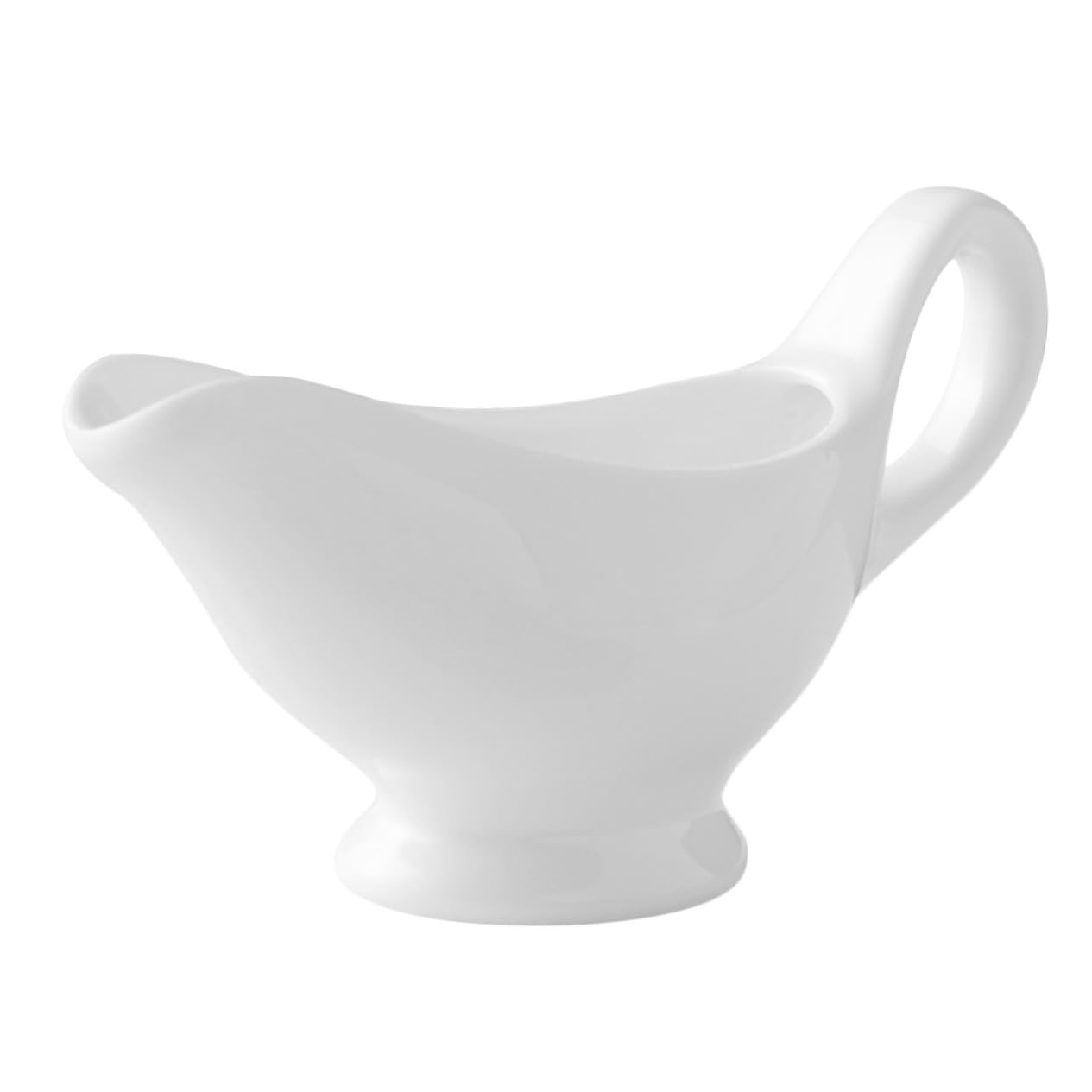 Saucière en céramique blanche avec poignée de service pour condiments cuisine