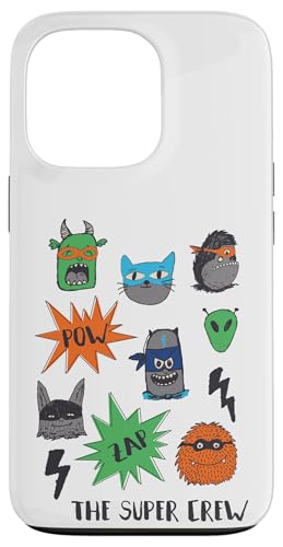 スーパーヒーロー モンスター クルー アニマル コミック マスク おもちゃ パーティー キッズ スマホケース iPhone 13 Pro 用